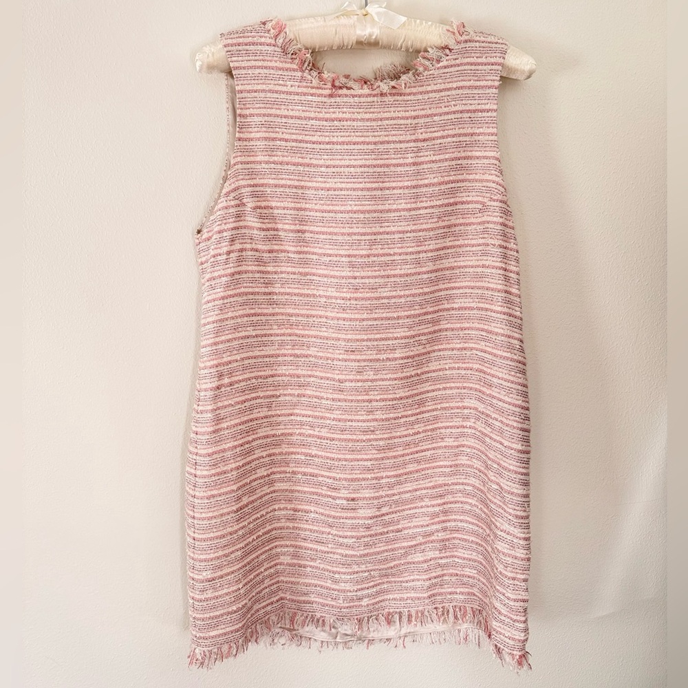 Alice + Olivia Striped Ribbon Sleeveless Mini Dress
